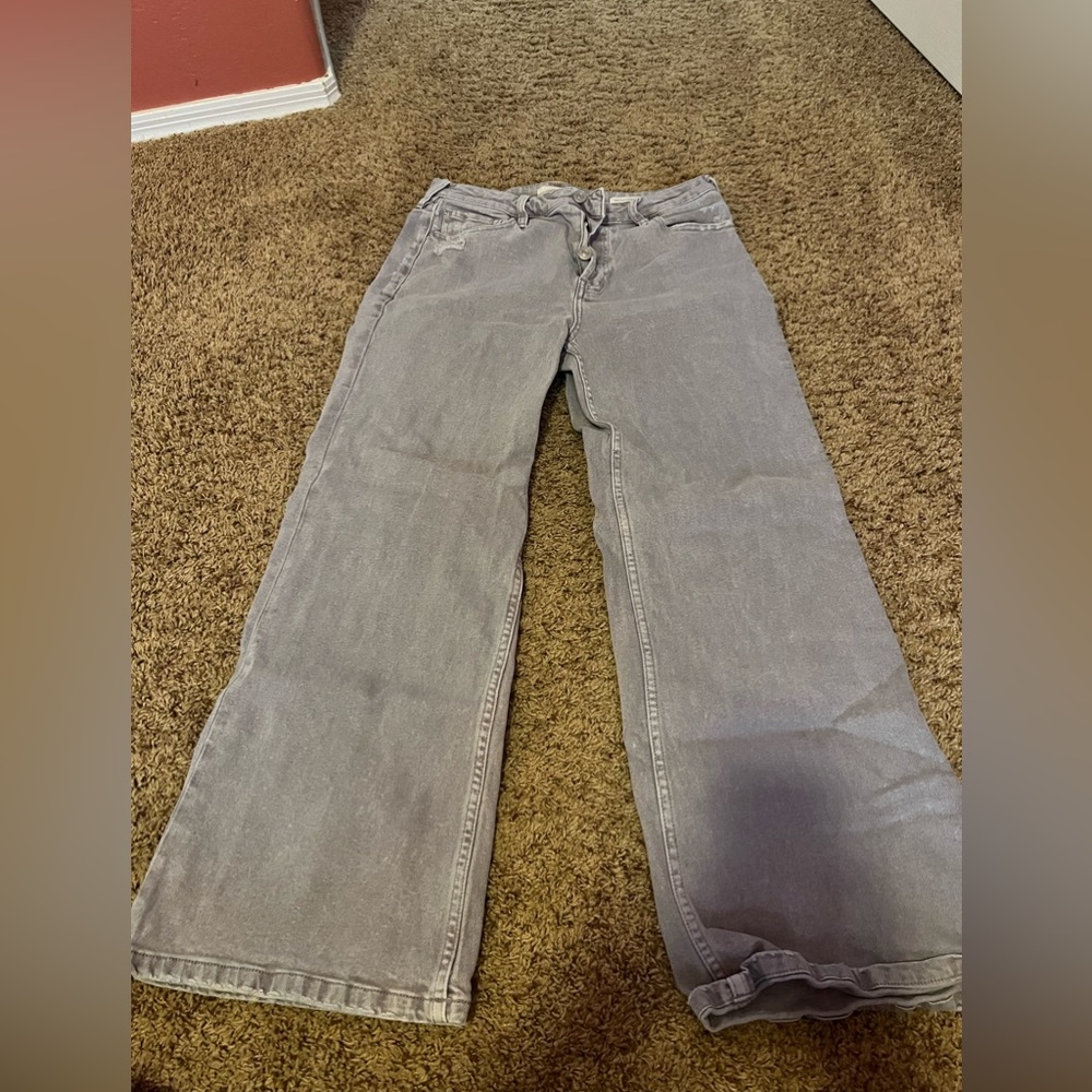 There purple boot cut jeans!